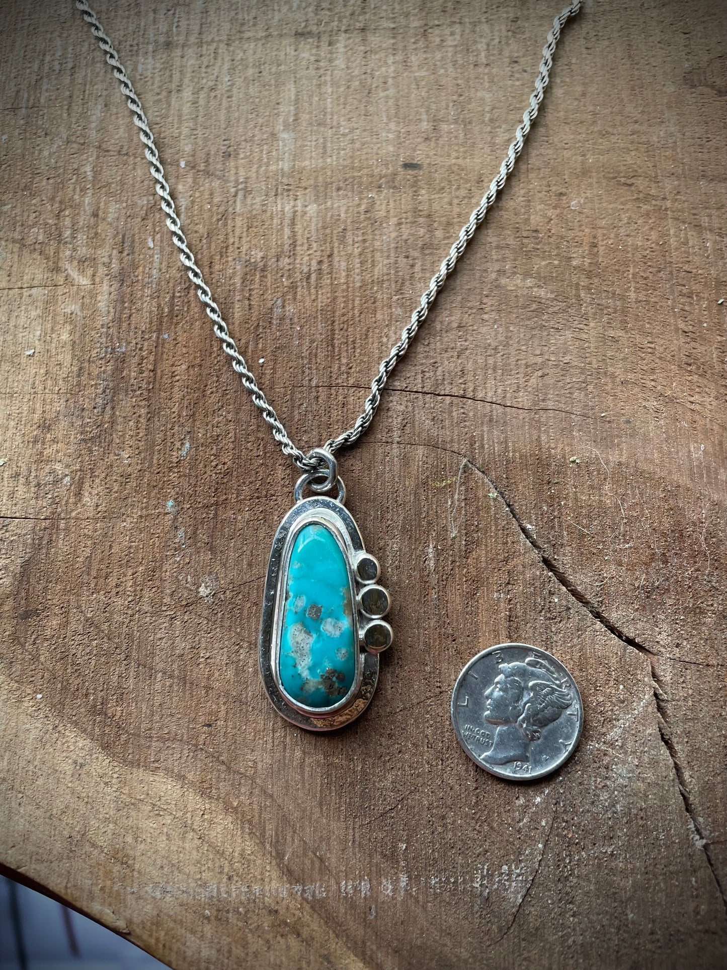 Sonoran Turquoise & Silver Pendant