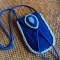 Blue Buckskin and Moonstone Medicine Bag